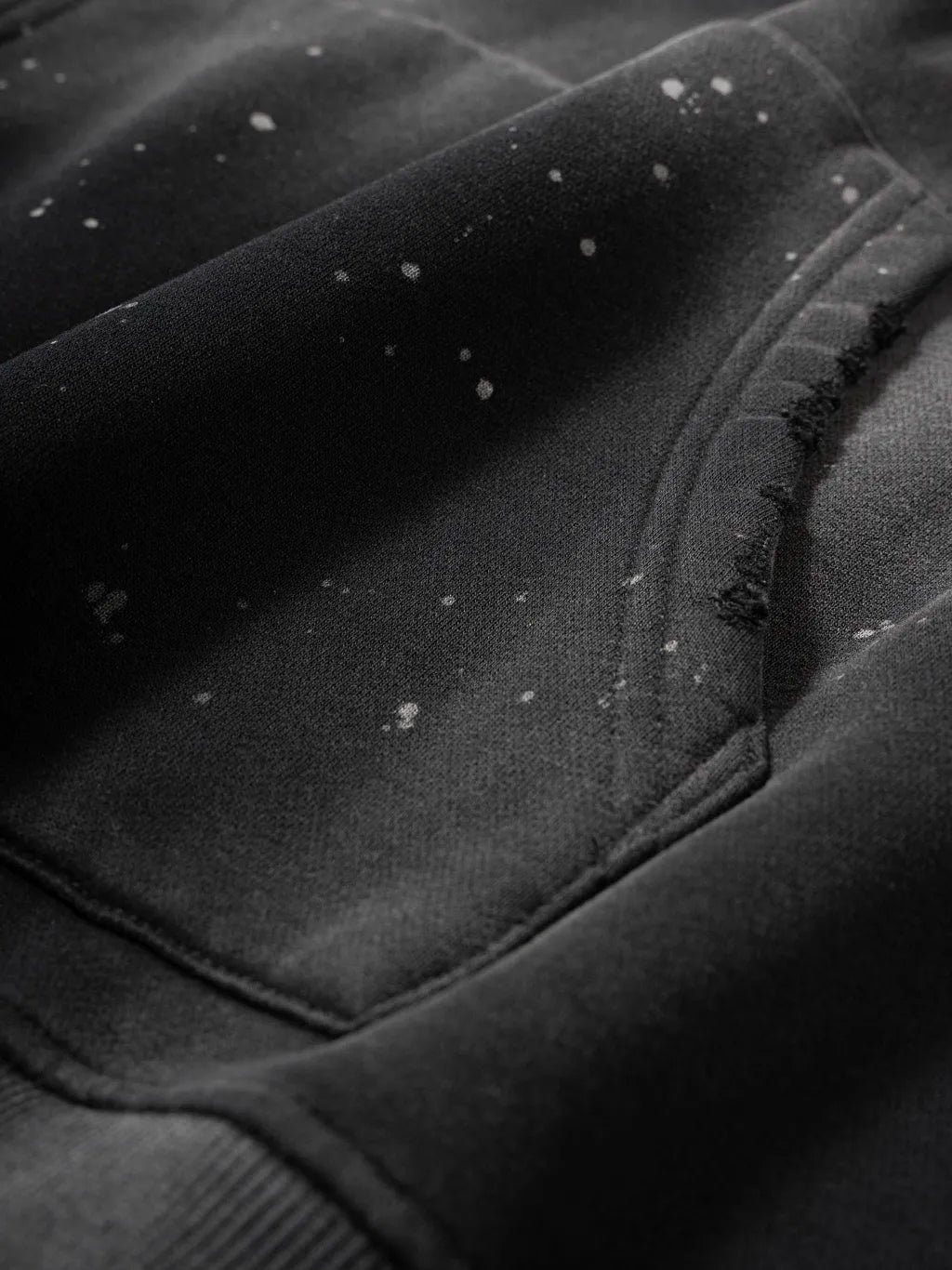 DOOi Vintage Wash Frayed Fleece Hoodie - 360 GSM