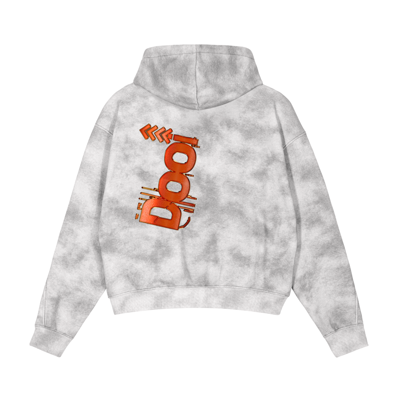 DOOi Dirty Washed Boxy Zip-up Fleece Hoodie