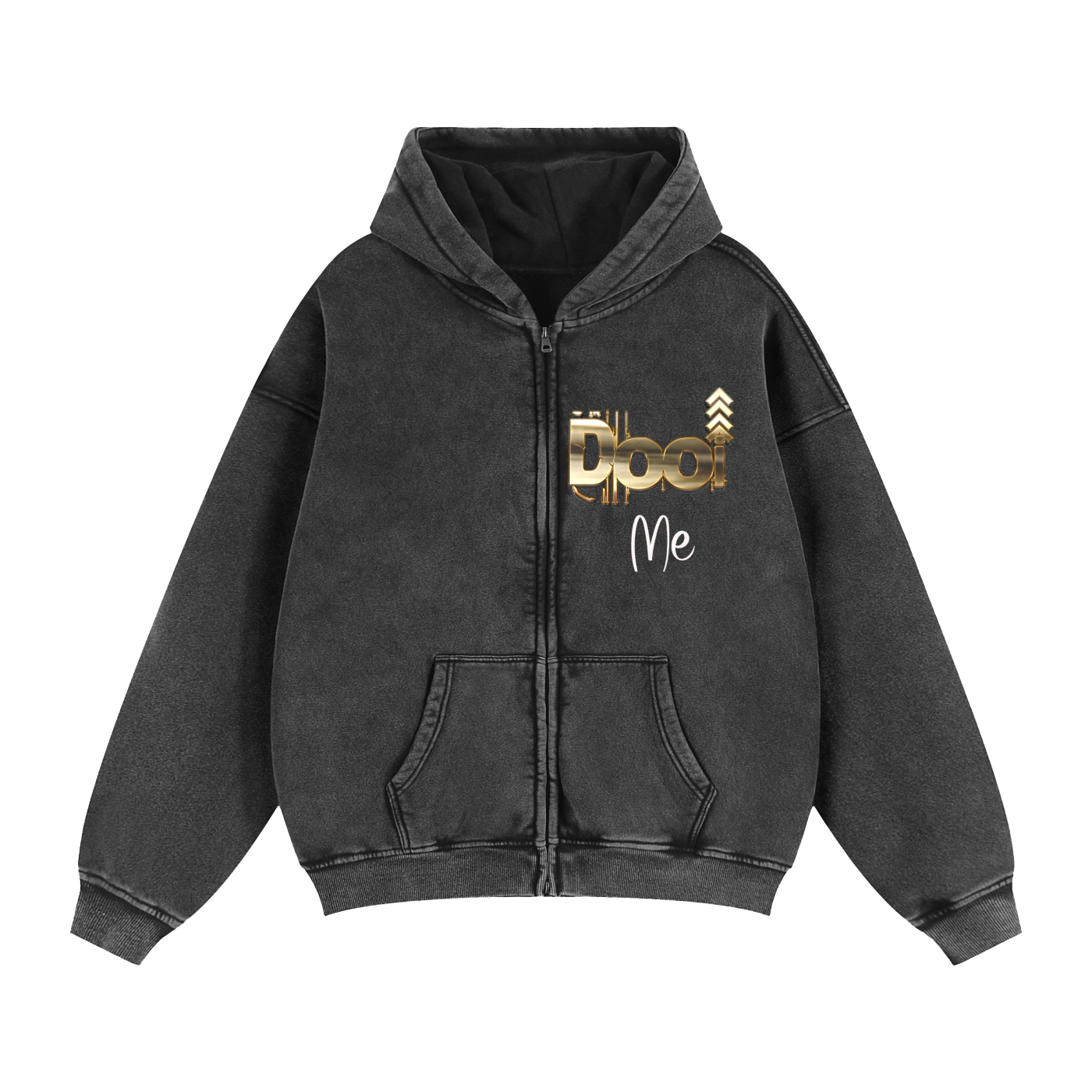 DOOi Zip-Through Boxy Hoodie